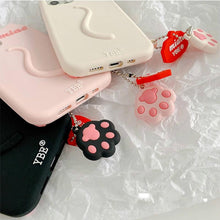 Load image into Gallery viewer, Cartoon Cute Cat Ear Phone Case For Iphone 14 12 13 11pro Max X Xr Xs 7 14plus Matte Soft Silicone Shockproof Case Funny Cat Design Cute Back Case