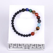 将图片加载到图库查看器,Galaxy Solar System Bracelet Universe Nine Planets Natural Stone Stars Earth Moon Bracelet For Women Man Fashion Jewelry