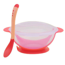 Load image into Gallery viewer, 4 Color Advanced Silicone Feeding Spoon Temperature Sensing Weaning Soft Head Spoons for 4-24 Months Baby And Spoon and Bowl Set