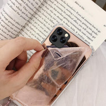 Load image into Gallery viewer, Luxury Mirror Phone Case For iPhone 14 13 12 11 Pro XS MAX XR Shockproof Back Cover Case For iPhone 7 8 6s 6 s plus Protective Case Hard Back Soft Bumper Anti-Scratch Phone Cover For Girls