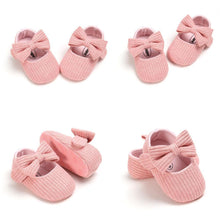 将图片加载到图库查看器,Baby Newborn Infant First Walker Leather Soft Sole Princess Bowknot Shoes Elegant Style Perfect Gift For Baby Girl