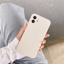 Load image into Gallery viewer, Soft Silicone Candy Color Phone Case For iPhone 13Mini iPhone 14Pro Max Ultra Thin Shockproof Cover Solid Color Shockproof Silicone Case For iPhone