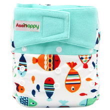 将图片加载到图库查看器,Baby Pocket Cloth Diaper Suede Cloth Inner Washable Reusable Eco-Friendly Nappies Cover Wrap In Modern Elegant Deisgn For Baby