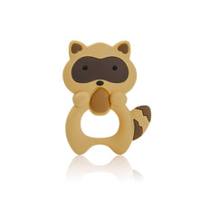 Load image into Gallery viewer, Silicone Raccoon Animal Cartoon Teether Food Grade Chewable Teething Toddle Safe For Baby And Perfect Gift For Babies