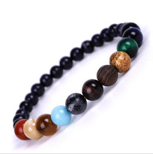 将图片加载到图库查看器,Galaxy Solar System Bracelet Universe Nine Planets Natural Stone Stars Earth Moon Bracelet For Women Man Fashion Jewelry