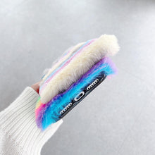 Load image into Gallery viewer, Fashion Lady Gift Case for iPhone 14 13 12 XS Max XR X 11 Pro Max SE Furry fluffy Warm Cover for iPhone 6 7 8 Plus Phone Case Fashion Fluffy Fur Protective Back Cover