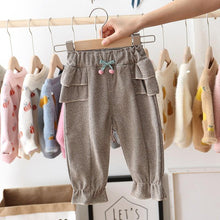 将图片加载到图库查看器,Baby Girls Pants Casual Ruffles Cherry Pants Baby Girl Clothes Long Princess Pants kids