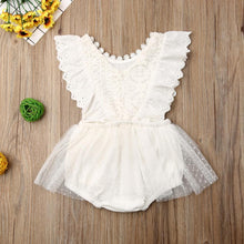 将图片加载到图库查看器,Modern Newborn Baby Girl Flower Lace Romper Bodysuit Jumpsuit Tutu Dress Outfit Clothes Made for Little Prinsess girls between 0-24Months