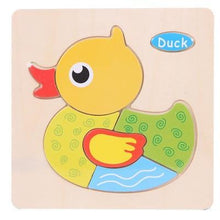 将图片加载到图库查看器,Baby Toys Wooden 3D Puzzle Cartoon Animal Intelligence Kids Educational Brain Teaser Children Tangram Shapes Learning