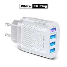 将图片加载到图库查看器,Portable USB Charger 3A Quick Charge 3.0 Mobile Phone Charger 4 Port 48W Fast Wall Chargers