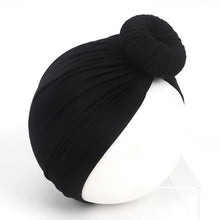 将图片加载到图库查看器,Newborn Toddler Kids Turban Cotton Beanie Hat Winter Cap Knot Solid Soft Sleeping Caps For Kids