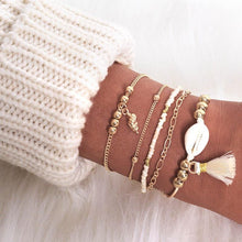 Load image into Gallery viewer, Boho Rose Map Bracelets & Bangles for Women Bohemian Round Charm Bracelet Set Fashion Multilayer Accessories Luxury Jewelry