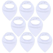Load image into Gallery viewer, 8PCS/SET Comfortable Colorful 100% Organic Cotton Adjustable Snaps Bandana Saliva Bibs For Baby Boys & Girls Kids