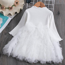 将图片加载到图库查看器,Modern Winter Flower Long Sleeve Smash Cake Baby Girls Dress For 1-5 Year Little Princess