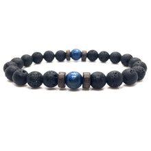 Load image into Gallery viewer, Lava Stone Men Wrist Bracelet Natural Moonstone Bead Tibetan Chakra Diffuser Bracelets For Men Jewelry Cool Gifts