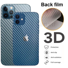 将图片加载到图库查看器,Back Screen Protective Film Carbon Fiber Skin Transparent Screen Guard Sticker Carbon Fiber Transparent Film For iPhone 14 13 12 Mini 11 Pro X XR XS Max SE3 7 8 Plus Phone Back Screen Protector Sticker