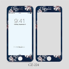 将图片加载到图库查看器,3D Curved Edge Tempered Glass for iPhone 6 6s 7 8 Plus Fashion Flowers Pattern Screen Protector Protective Film Tempered Glass Screen Protector Designed for iPhone
