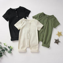 将图片加载到图库查看器,Newborn Infant Baby Boy Girls Unisex Button Romper Jumpsuit Playsuit Sunsuit Clothes For Girls And Boys