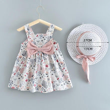 将图片加载到图库查看器,Modern Baby Newborn Toddler Girls Summer Tutu Dress With Printing Princess Dresses Sundress And Hat