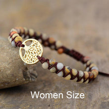 Load image into Gallery viewer, Modern handmade Luxury Tree Charm Bracelets African Japser String Braided Bracelets Lover Jewelry Gift For Men and Women