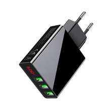 将图片加载到图库查看器,3 Port USB Phone Charger LED Display EU Plug Total Max 3A Smart Fast Charger Mobile Wall Charger For Smartphones