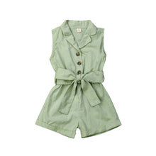 Load image into Gallery viewer, Luxury Elegant Summer Kids Girls Clothes Waistband Drawstring Romper Jumpsuit For Girls And Kids