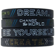 Load image into Gallery viewer, Silicone Wristband Rubber Motivation Bracelet Perfect Gift For Men Unique Jewelry Cool Style