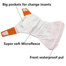 将图片加载到图库查看器,Baby Pocket Cloth Diaper Suede Cloth Inner Washable Reusable Eco-Friendly Nappies Cover Wrap In Modern Elegant Deisgn For Baby