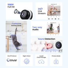 Load image into Gallery viewer, 3MP Wireless Smart AI Home Security Camera β Two-Way Audio, Motion Detection, Night Vision