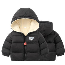 Load image into Gallery viewer, Infant Baby Hooded Warm Jackets For Baby Girls and Baby Boys For WInter In Modern New Luxury Shiny Design