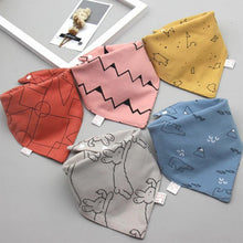 将图片加载到图库查看器,Trend 5PCS/SET Pack Baby Cotton Cartoon Saliva Towel Bandana Bibs For Baby Feeding Accessory For Baby Kids