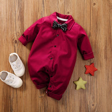 将图片加载到图库查看器,Luxury Modern Baby Boy Infant Rompers Baby Clothes Kids With Bow Modern Baby Costume Suit