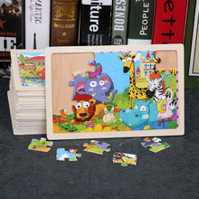 将图片加载到图库查看器,24 Slice Wood Puzzles Children Adults Vehicle Puzzles Wooden Toys Learning Education Environmental Assemble Educational Games For Kids and Babies