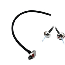 将图片加载到图库查看器,Silicone stainless steel Metal head ring urethral dilators catheter sound man penis plug masturbator sex toy for male