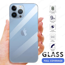 Load image into Gallery viewer, 3Pcs Tempered Back Glass For iPhone 13 Pro Max Mini Protective Screen Protector Glass Film For iPhone 13 12 11 14 Pro XS Max XR Temper Film Premium HD Clarity Anti-Fingerprint/Scratch Back Protector