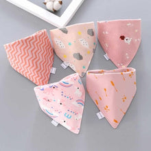 将图片加载到图库查看器,Trend 5PCS/SET Pack Baby Cotton Cartoon Saliva Towel Bandana Bibs For Baby Feeding Accessory For Baby Kids