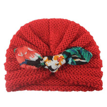 将图片加载到图库查看器,New Handmade Cotton Girl Hat Autumn Winter Baby Boy Girl Hat Colorful Bow Elastic Cute Baby Turban In Elegant Design