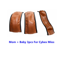 Load image into Gallery viewer, PU Leather Stroller Handle Covers & Bumper Sleeve