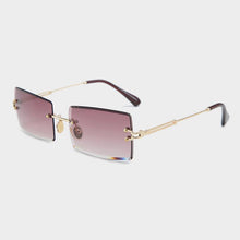 Load image into Gallery viewer, Fashion Rimless Women Trendy Small Rectangle Sunglasses With High Quality metal frame And UV400 Protection