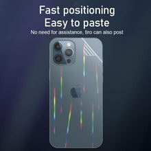 Load image into Gallery viewer, Gradient Laser Aurora Hydrogel Film For iPhone 13 11 12 Pro Max Mini X XS XR 7 8 Plus SE 2 Screen Protector Soft Full Back Cover Thin Scratch Resistant Back Screen Guard for Iphone