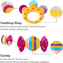 Load image into Gallery viewer, Baby Rattles Teether Shaker Grab and Spin Rattle Musical Toy Set Early Educational Toys For Baby