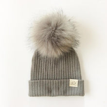 将图片加载到图库查看器,Winter Baby Boy Girl Artificial Pompom Knitted Hat Toddler Kids Caps With Pompon for Newborn