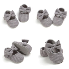 将图片加载到图库查看器,Baby Newborn Infant First Walker Leather Soft Sole Princess Bowknot Shoes Elegant Style Perfect Gift For Baby Girl