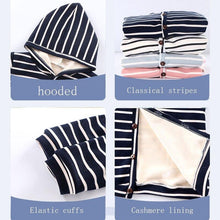 Load image into Gallery viewer, Baby Spring Autumn Striped Cardigan Button Velvet Lining Clothes Newborn Long Sleeves Coat/Jacket For Boys and Girls