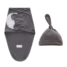 将图片加载到图库查看器,Baby Swaddle Blanket With Cap For Newborn Wrap Cotton Swaddling Bag Baby Envelope Sleep sack Blanket .