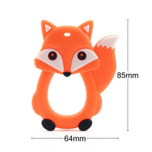 Load image into Gallery viewer, Baby Teethers Cartoon Animal Baby Teething Toy Penguin Silicone Teether Unicorn Pendant Raccoon Accessories