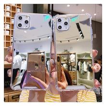 Load image into Gallery viewer, Luxury Mirror Phone Case For iPhone 14 13 12 11 Pro XS MAX XR Shockproof Back Cover Case For iPhone 7 8 6s 6 s plus Protective Case Hard Back Soft Bumper Anti-Scratch Phone Cover For Girls