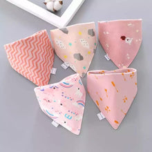 将图片加载到图库查看器,Trend 5PCS/SET Pack Baby Cotton Cartoon Saliva Towel Bandana Bibs For Baby Feeding Accessory For Baby Kids