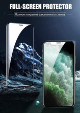 Load image into Gallery viewer, 5D Curved 9H Tempered Glass For iPhone X XR XS 11 12 13 14 Pro Max 6 6S 7 8 Plus SE Mini Full Cover Screen Protector Film 9H Hardness Bubble Free Easy Installation Screen Protective Film