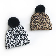 Load image into Gallery viewer, Matching Family Outfits Leopard Children Hats Mother Kids Hats Winter Kids Caps For Mother & Daughter in Elegan Leopard Design